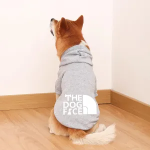 Dog Hoodie, Comfortable, Soft and Breathable Fashion Dog Sweatshirt, Trendy Pet Clothes Face, for Small, Medium and Large Dogs (Light Gray, 5X-Large(Chest: 34'', Back: 29''))