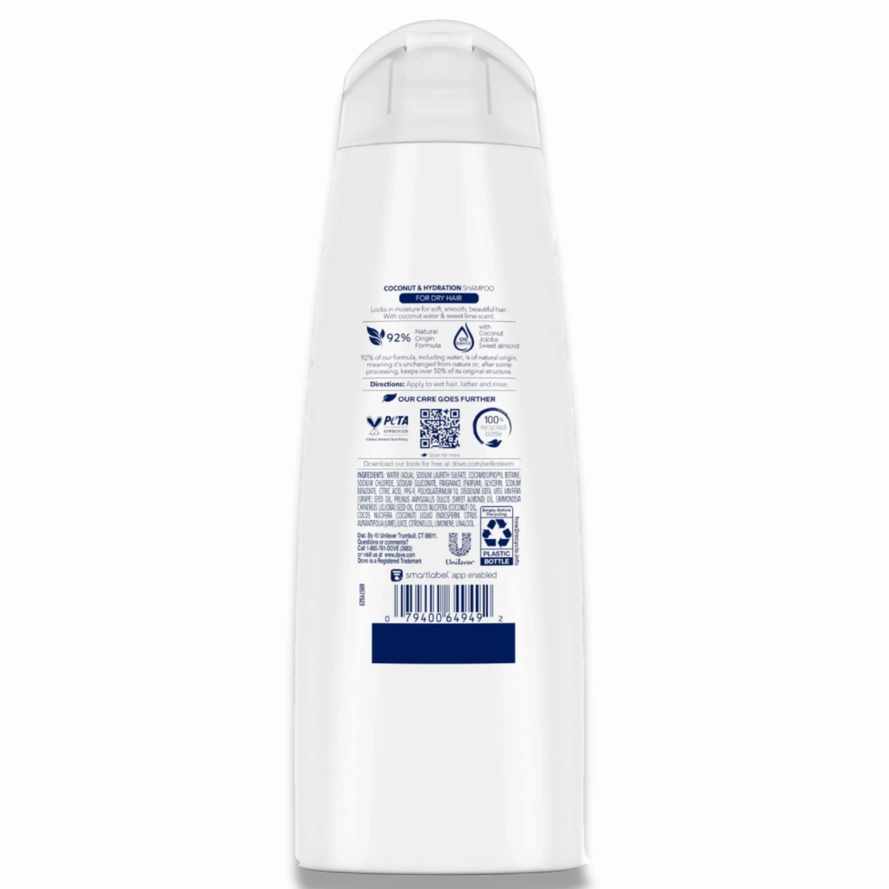 Dove - Moisturizing Shampoo for Dry Hair, Frizz Control  12 oz - 6 Pack