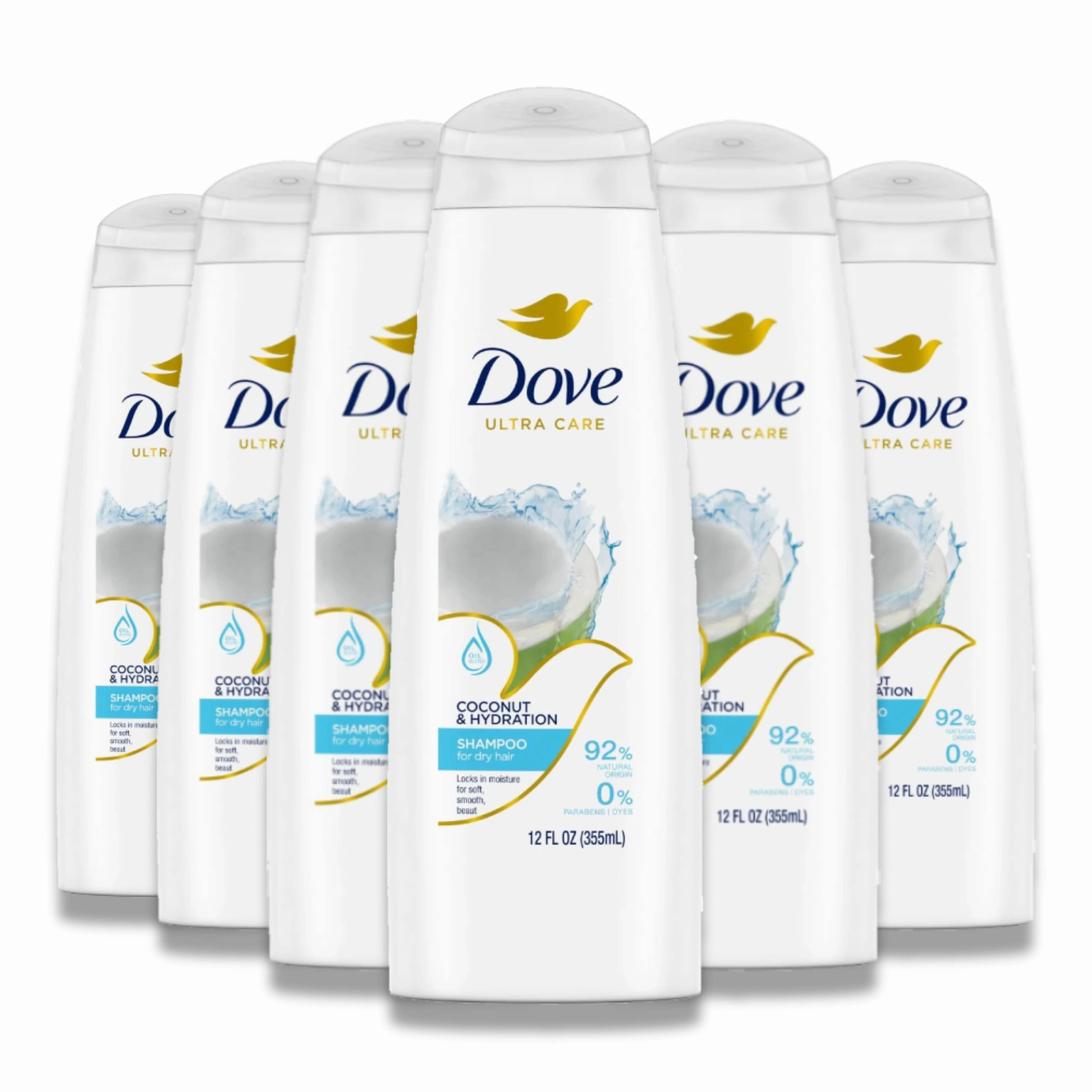Dove - Moisturizing Shampoo for Dry Hair, Frizz Control  12 oz - 6 Pack