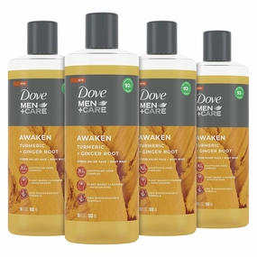 DOVE MEN   CARE Face   Body Wash For Men Awaken Turmeric   Ginger Root 18 oz 4 Count