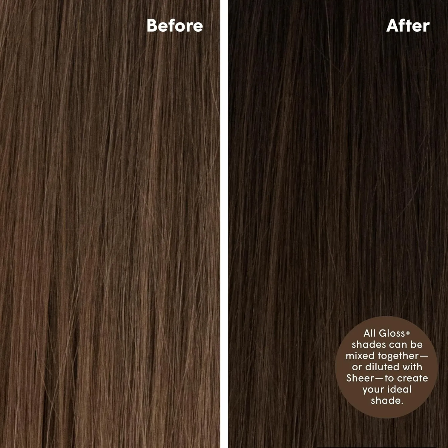 dpHUE Gloss , Cool Medium Brown - 6.5 oz (8-12 Applications) - Semi-Permanent Hair Color & Conditioner - Lasts Up to Eight Washes - Paraben, SLS & SLES Sulfate Free - Vegan, Leaping Bunny Certified