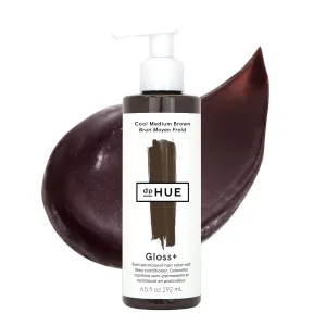 dpHUE Gloss , Cool Medium Brown - 6.5 oz (8-12 Applications) - Semi-Permanent Hair Color & Conditioner - Lasts Up to Eight Washes - Paraben, SLS & SLES Sulfate Free - Vegan, Leaping Bunny Certified