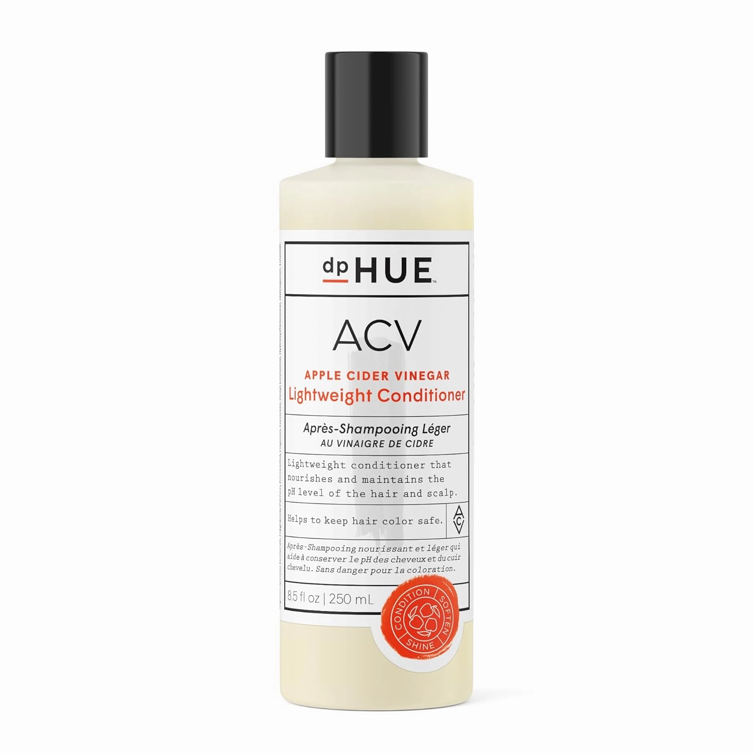 dpHUE Apple Cider Vinegar Lightweight Conditioner, 8.5 fl oz - Hydrates, Adds Shine & Helps Protect Color - With Aloe Vera, Shea Butter & Panthenol