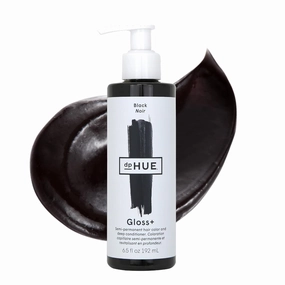 dpHUE Gloss , Black - 6.5 oz (8-12 Applications) - Semi-Permanent Hair Color & Conditioner - Lasts Up to Eight Washes - Paraben, SLS & SLES Sulfate Free - Vegan, Leaping Bunny Certified