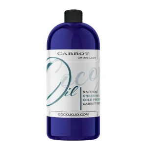 Dr Joe Lab Carrot Seed Oil, Pure Natural Cold Pressed Unrefined Extra Virgin Carrot Oil, 32 oz, for Hair Skin Body Nail and Beard - Moisturizing, Soothing, Hydrating, & Nourishing