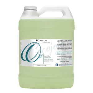 Dr Joe Lab Kukui Nut Oil 128 oz Pure Natural Cold Pressed Unrefined Extra Virgin Kukui Oil 1 Gallon - for Hair Skin Body Nail and Beard - Moisturizing, Soothing, Hydrating, & Nourishing