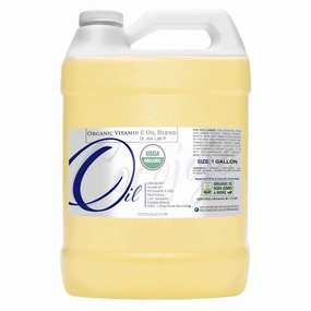 Dr Joe Lab Organic Vitamin E Oil Hydration - USDA Certified Natural, 43,000 IU, Non-GMO, Vegan, Cruelty-Free - for Face, Skin, Hair, Body, Nails, Cuticles, and Locs -128 oz