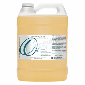 Dr Joe Lab Passion Fruit Oil 128 oz Pure Natural Cold Pressed Unrefined Extra Virgin Partially Filtered Maracuja Oil 1 Gallon - Moisturizes & Nourishes Hair Skin Body Nail and Beard