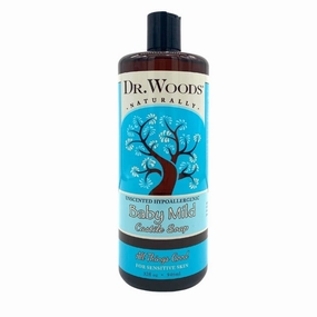 Dr. Woods Unscented Baby Mild Castile Soap, 32 Ounce