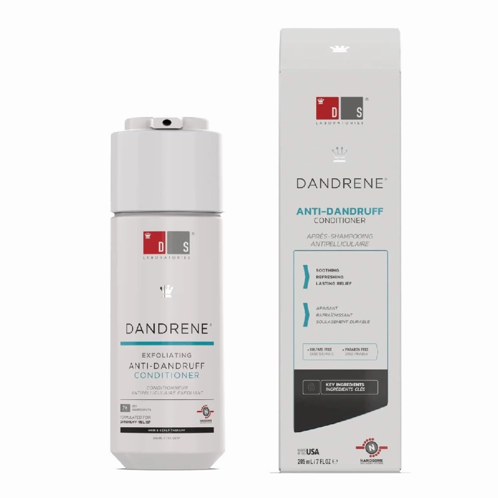 DS Labs Dandrene Dandruff Conditioner - for Itchy, Flaky Scalp, Moisturizing Conditioner with Aloe Vera, Supports Scalp Health & Oil Control, For Seborrheic Dermatitis & Psoriasis, 205mL