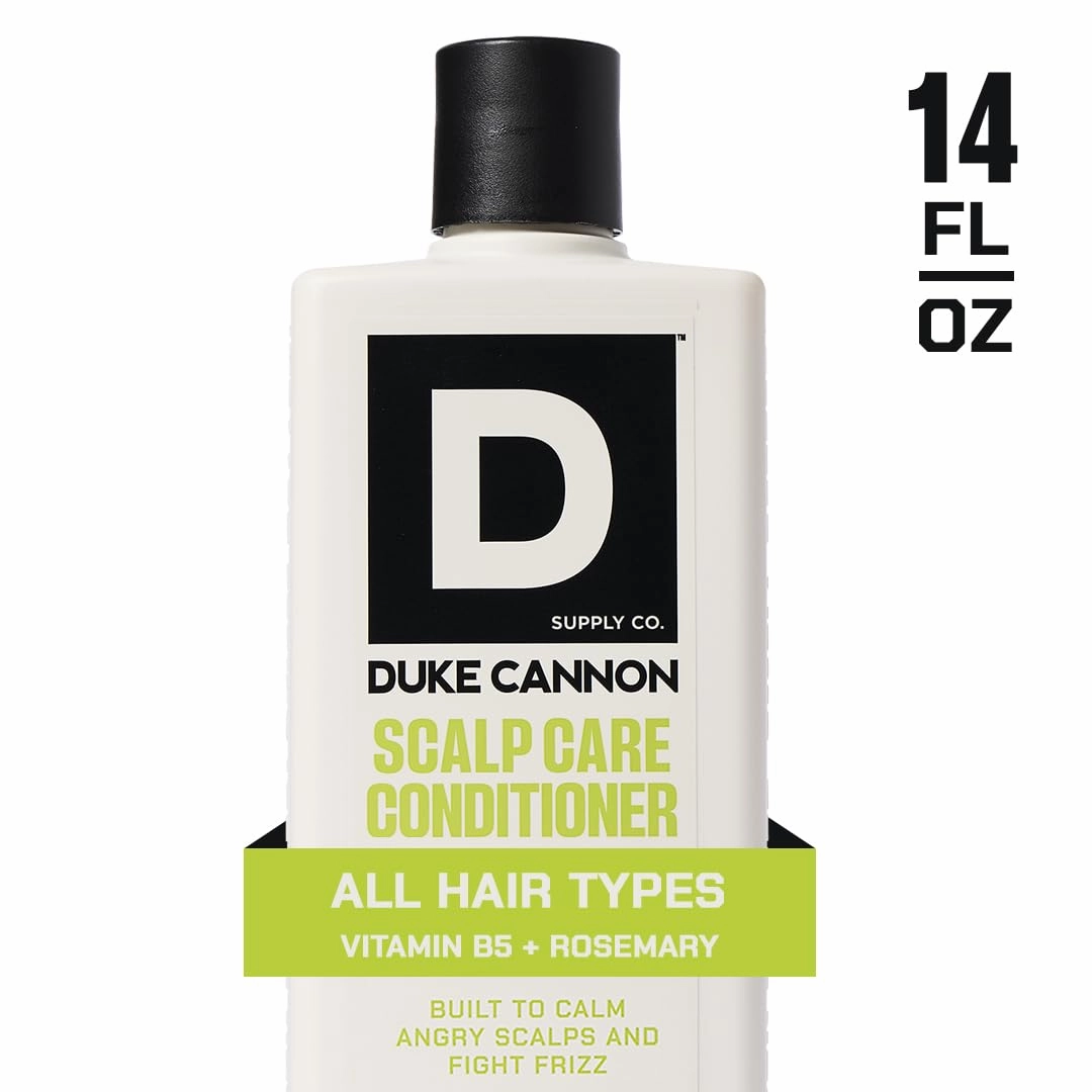 Duke Cannon Superior Grade Scalp Care Conditioner for Men, 14 oz – Vitamin B5 for Hydration, Rosemary & Arnica for Scalp Soothing, Shea Butter & Coconut Oil for Moisture, Sulfate-Free
