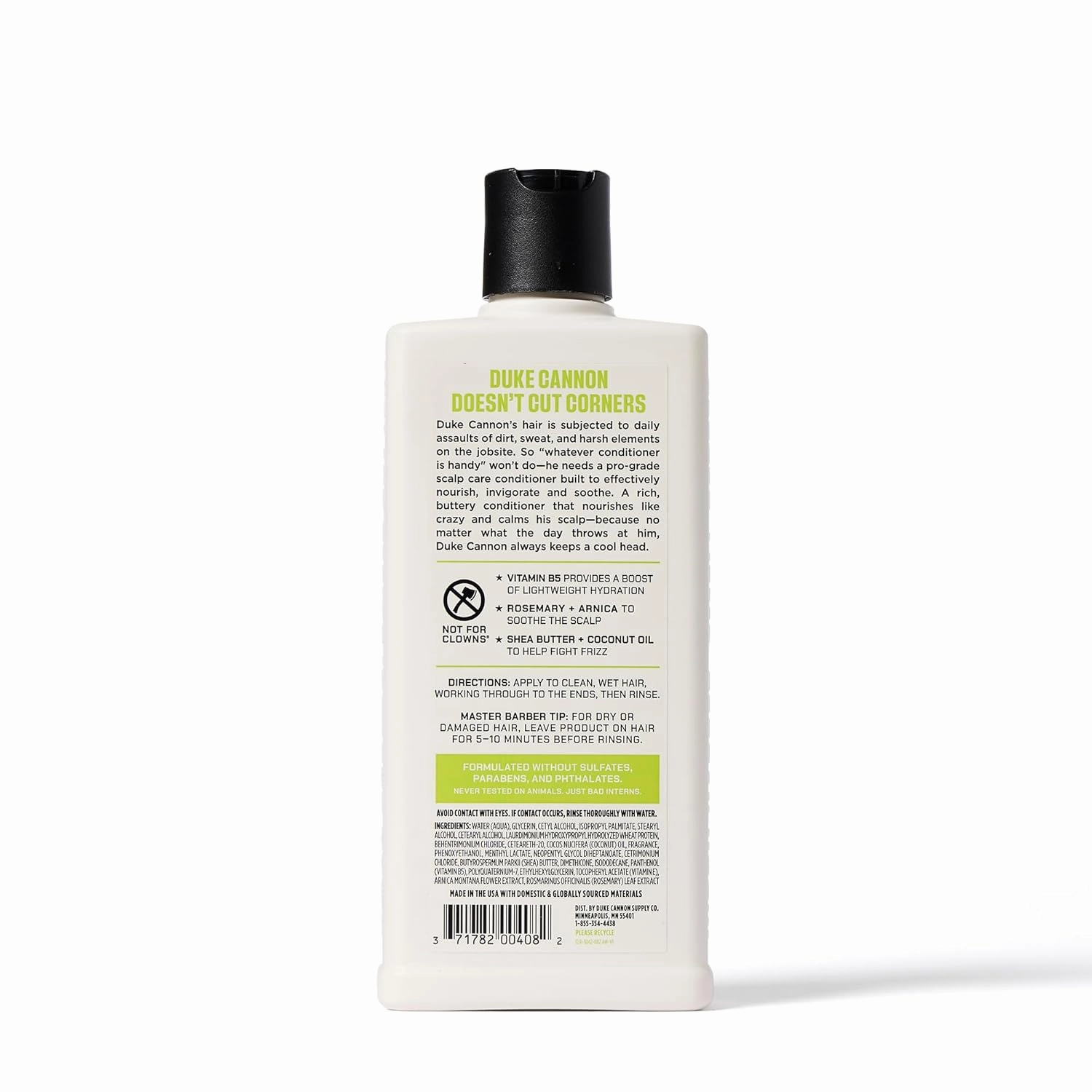 Duke Cannon Superior Grade Scalp Care Conditioner for Men, 14 oz – Vitamin B5 for Hydration, Rosemary & Arnica for Scalp Soothing, Shea Butter & Coconut Oil for Moisture, Sulfate-Free