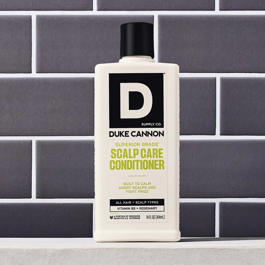 Duke Cannon Superior Grade Scalp Care Conditioner for Men, 14 oz – Vitamin B5 for Hydration, Rosemary & Arnica for Scalp Soothing, Shea Butter & Coconut Oil for Moisture, Sulfate-Free