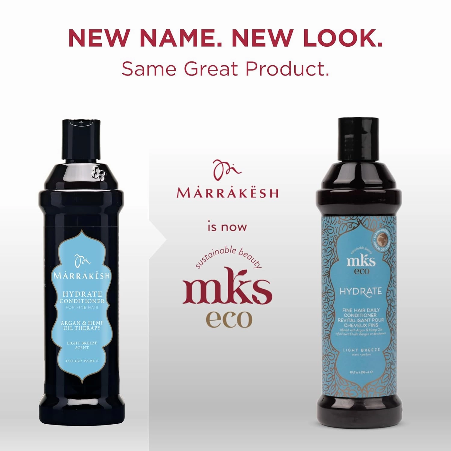 Earthly Body MKS eco Hydrate Conditioner - Nourish & Moisturize Hair, Protect Against Breakage - Moroccan Argan Oil, Hemp Seed Oil - Vegan, Cruelty Free