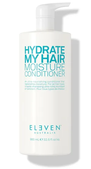 ELEVEN AUSTRALIA Hydrate My Hair Moisturizing Conditioner - Nourishing Formula for Dry, Damaged Hair, Restores Hydration & Shine, Color-Safe, Sulfate & Paraben Free