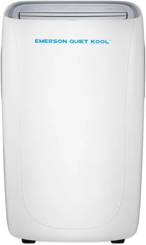 Emerson Quiet Kool 14,000 BTU Portable Air Conditioner with Dehumidifier for Living Rooms, 115V, Quiet Portable AC for Rooms up to 550 Sq. Ft. with 3 Speeds, Remote Control, and 24-Hour Timer, White