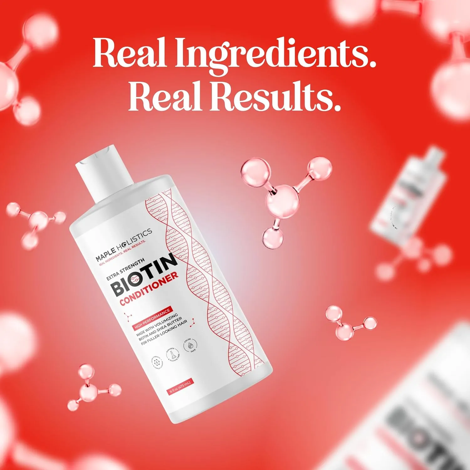 Extra Strength Biotin Conditioner for Hair Growth - Sulfate Free Conditioner with Moisturizing and Nourishing Shea Butter Jojoba Oil and Plant Proteins for Dry Damaged Fine Weak & Dull Hair (16 Fl Oz)