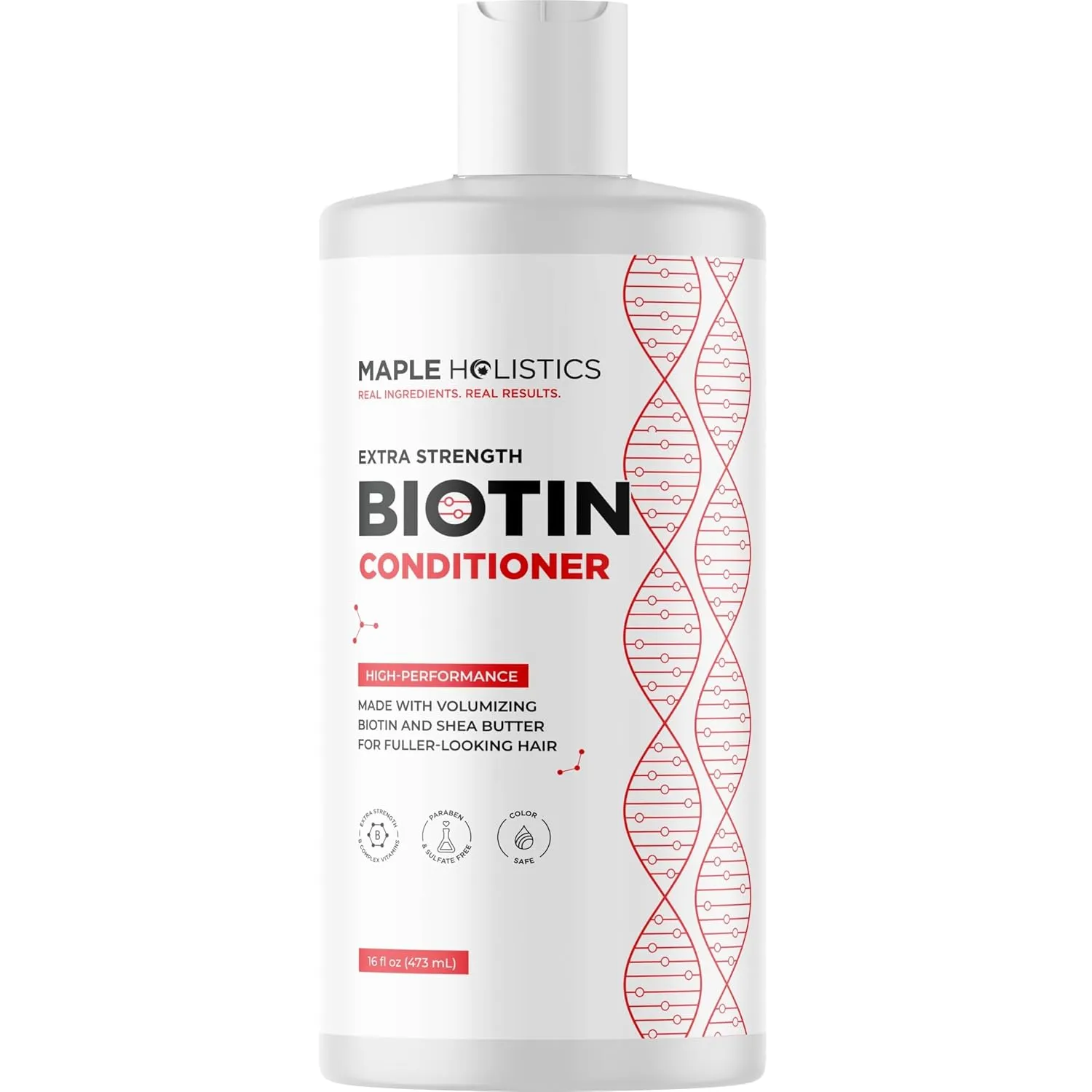 Extra Strength Biotin Conditioner for Hair Growth - Sulfate Free Conditioner with Moisturizing and Nourishing Shea Butter Jojoba Oil and Plant Proteins for Dry Damaged Fine Weak & Dull Hair (16 Fl Oz)