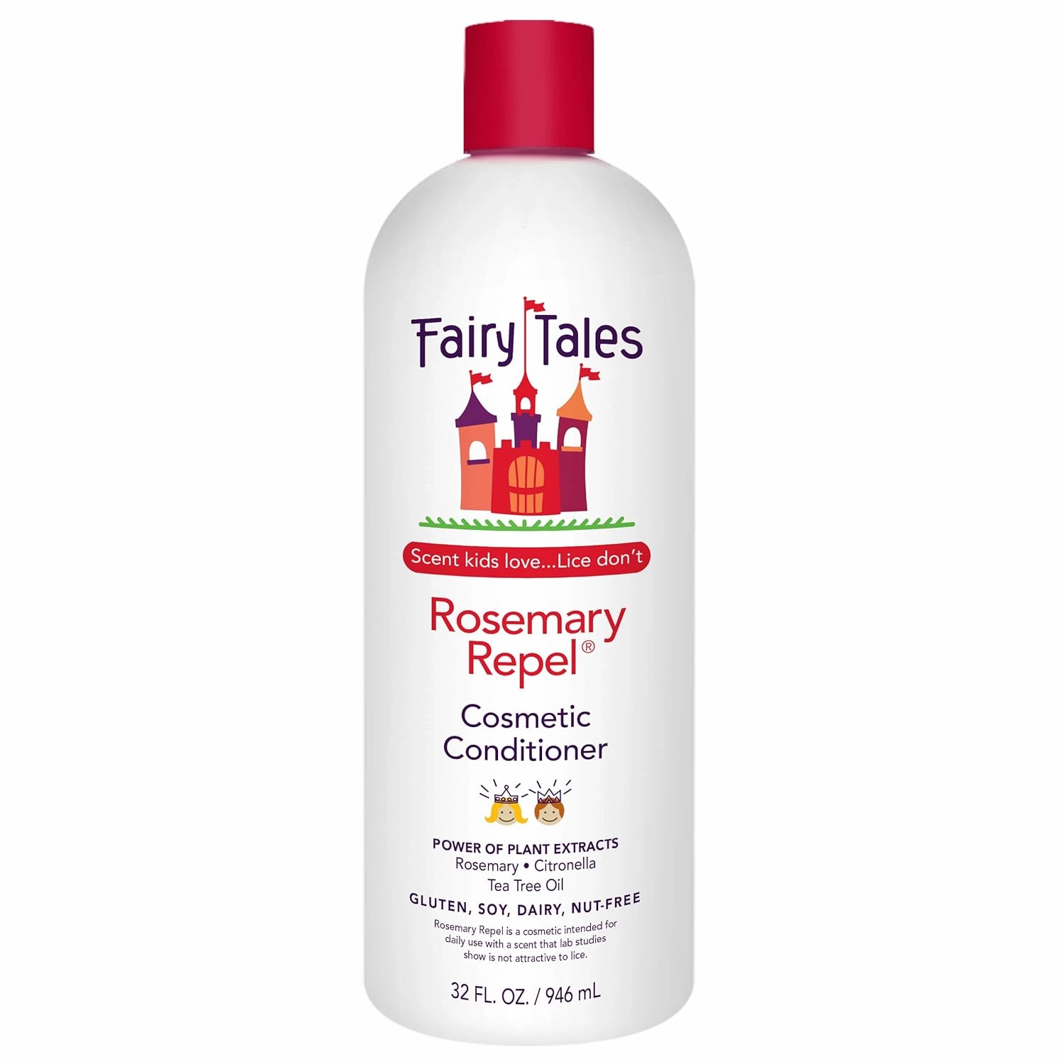 Fairy Tales Rosemary Repel Daily Kids Conditioner– Kids Like the Smell, Lice Do Not, 32 fl oz. (Pack of 1)