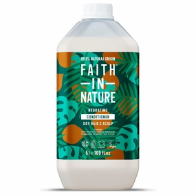 FAITH IN NATURE Natural Conditioner - Vegan & Cruelty Free, No SLS or Parabens - 169 fl oz Refill Pack, Coconut