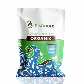 Fishnure - Humus Fish Compost Fertilizer for Indoor Plants, Outdoor Houseplant Fertilizer, Plant Food for Houseplants, Gardener Gifts, 1 lb Convenience Pack for 3-Gallon Pot
