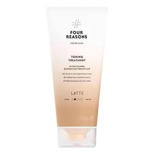 FOUR REASONS Color Mask - Latte - (27 Colors) Toning Treatment, Color Depositing Conditioner, Tone & Enhance Color-Treated Hair - Semi Permanent Hair Dye, Vegan and Cruelty-Free, 6.76 fl oz