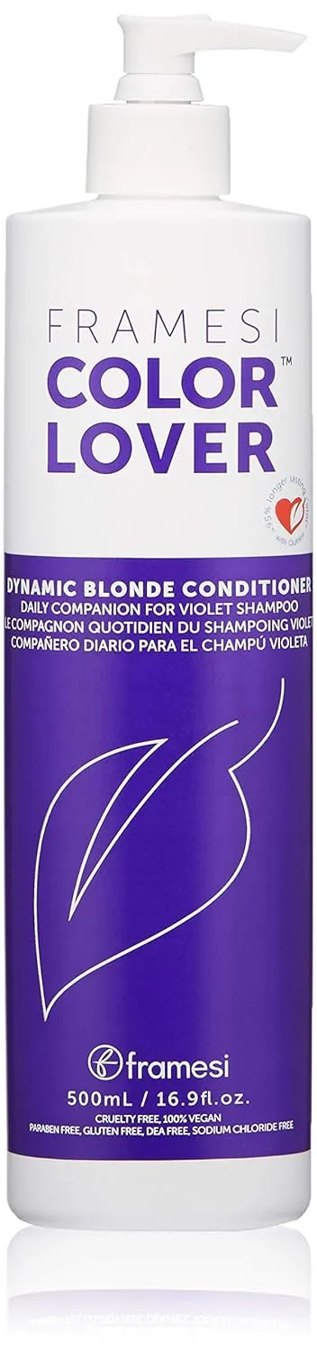 Framesi Color Lover Dynamic Blonde Conditioner, Purple Conditioner, Sulfate Free Conditioner, Color Treated Hair