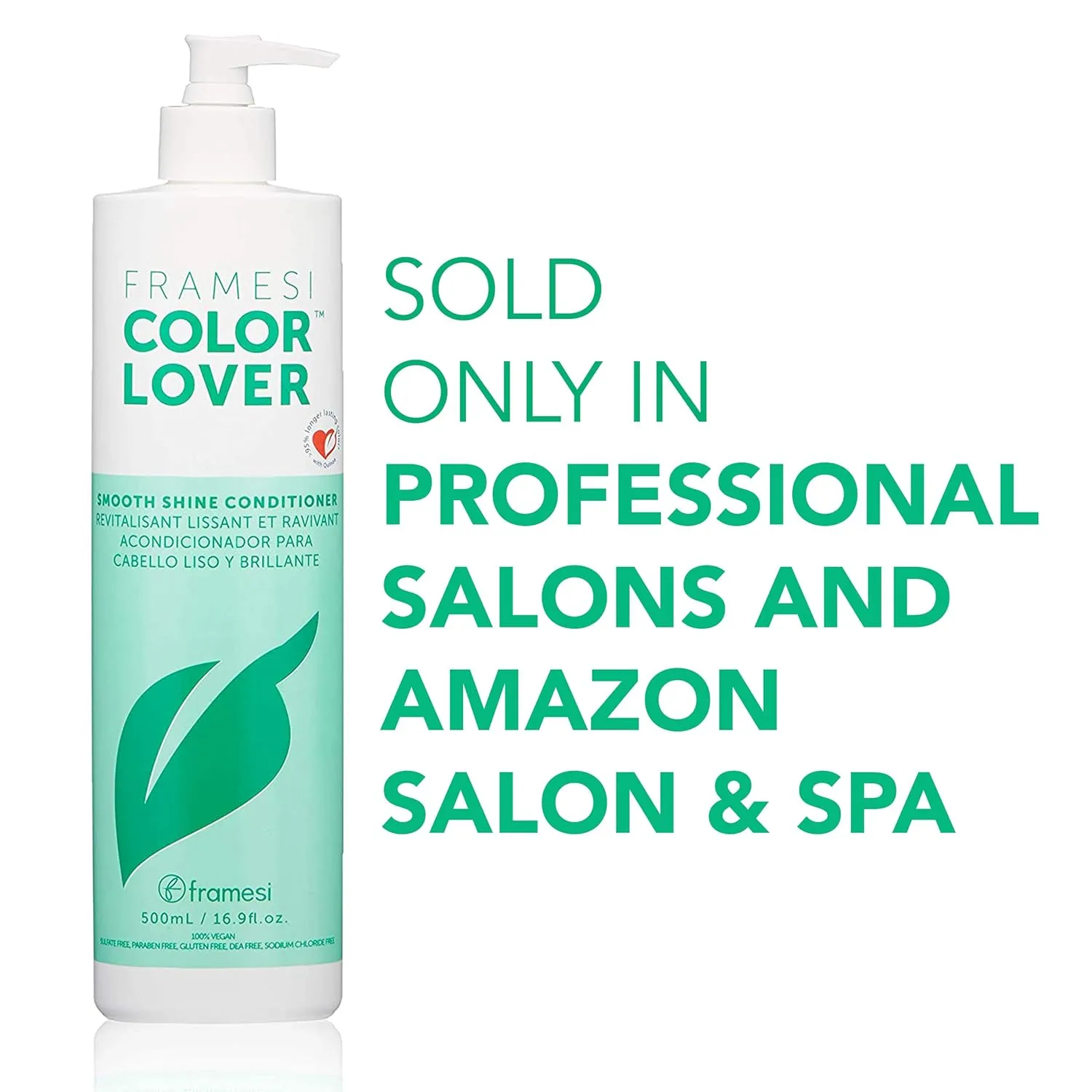 Framesi Color Lover Smooth Shine Conditioner, Sulfate Free Conditioner with Coconut Oil and Quinoa, Color Treated Hair