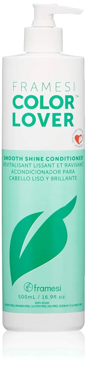 Framesi Color Lover Smooth Shine Conditioner, Sulfate Free Conditioner with Coconut Oil and Quinoa, Color Treated Hair