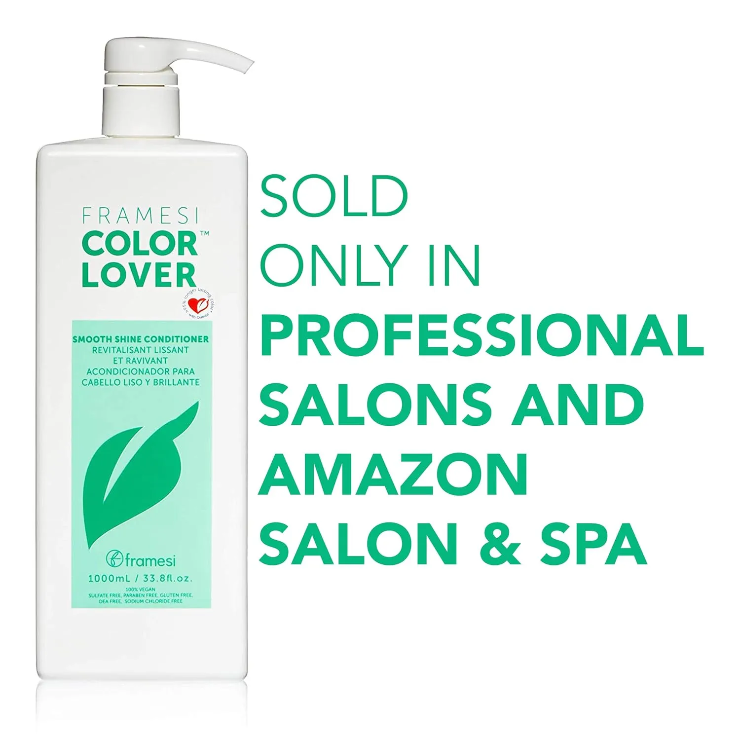Framesi Color Lover Smooth Shine Conditioner, Sulfate Free Conditioner with Coconut Oil and Quinoa, Color Treated Hair