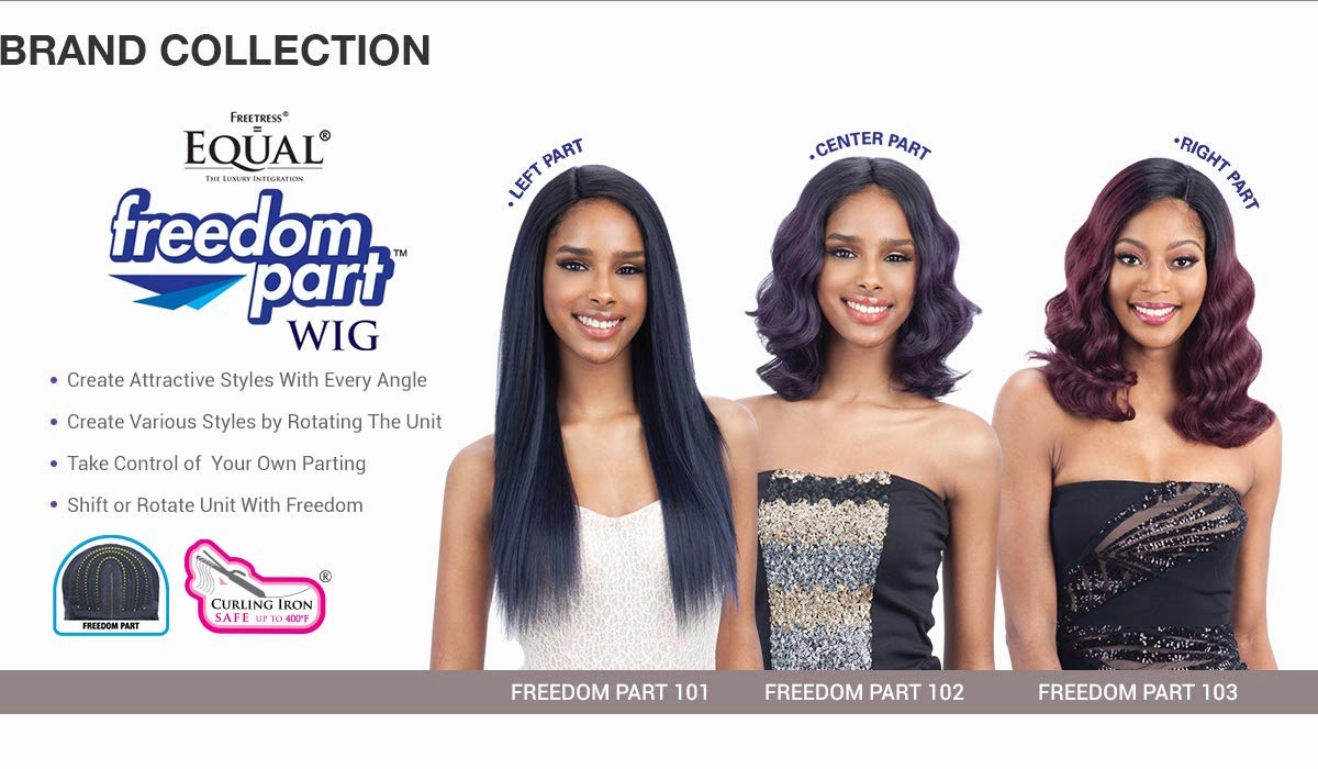 FREEDOM PART 101 (1 Jet Black) - FreeTress Equal Synthetic Full Wig