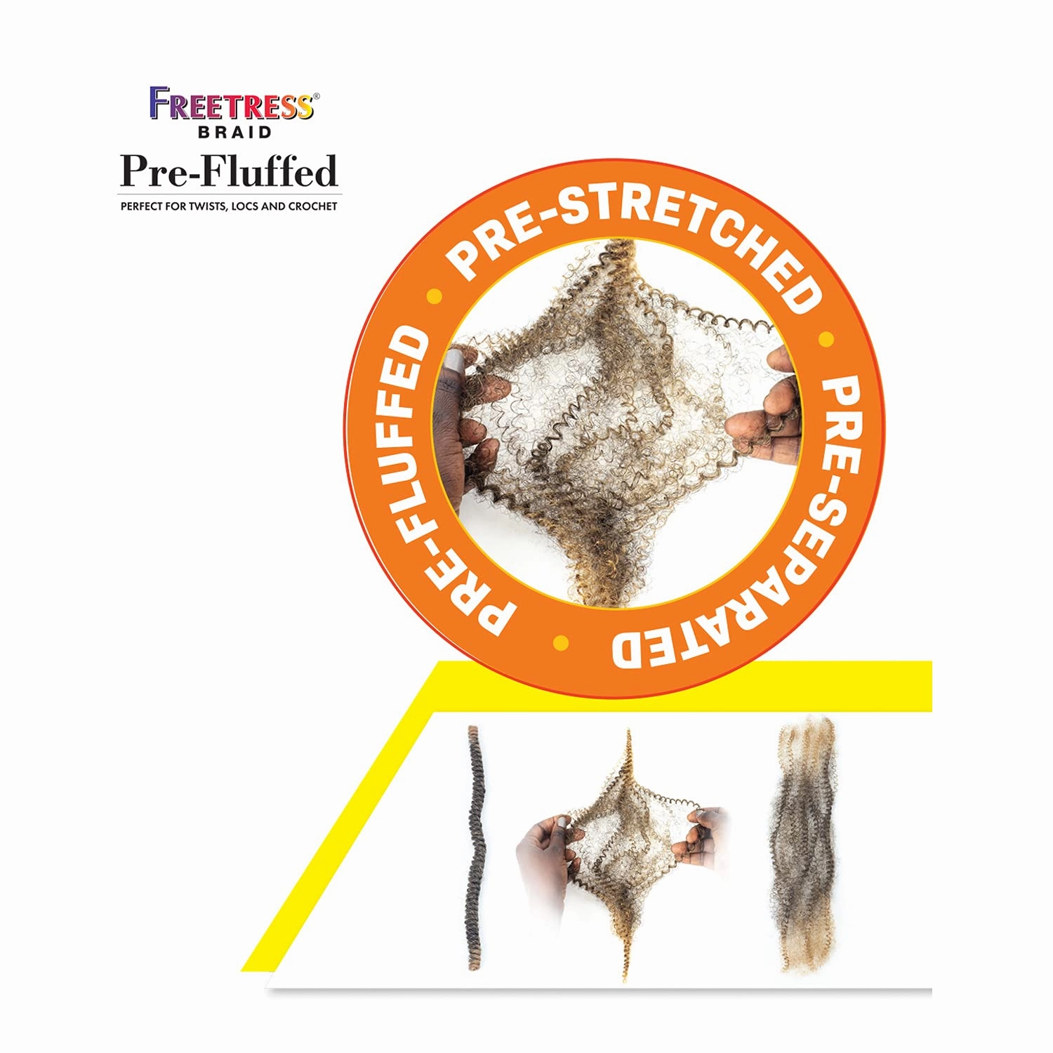FreeTress Crochet Braids 3X Pre-Fluffed Poppin Twist 24" (1-pack, 1)