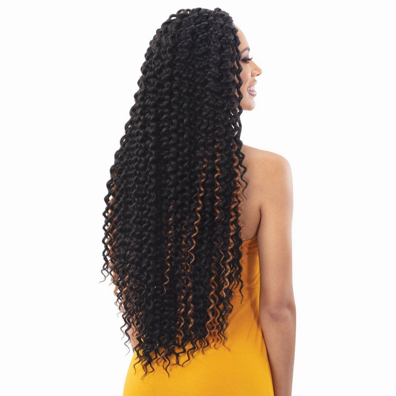 FreeTress Crochet Braids Deep Twist Extra Long (3-pack, 1B)