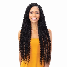 FreeTress Crochet Braids Deep Twist Extra Long (3-pack, 1B)