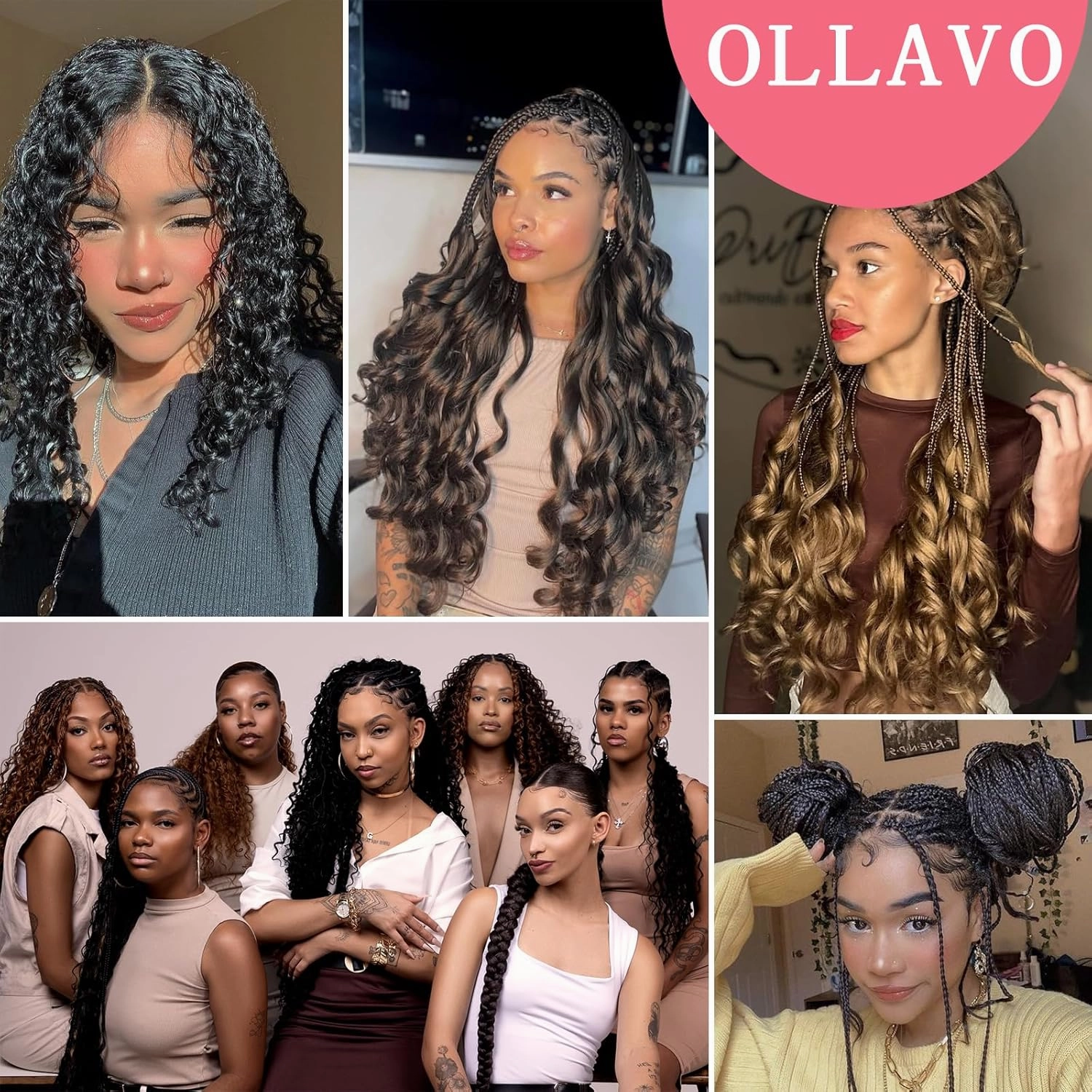 French Curl Braiding Hair 14 Inch Curly Braiding Hair 8 Packs Pre Stretched Bouncy Loose Wave French Curls Crochet Braids for Black Women (27#/33#, 14 inch)