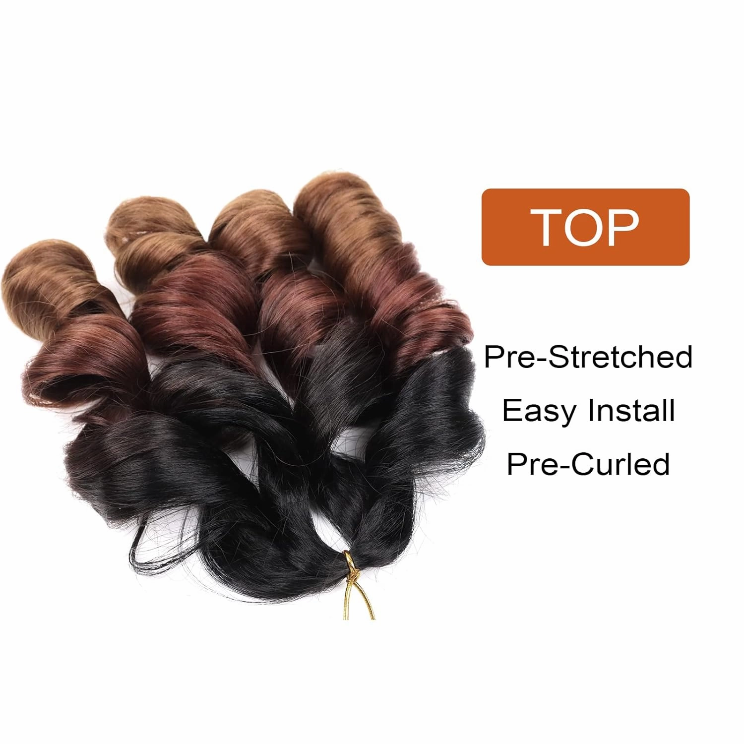 French Curly Braiding Hair Curly Braiding Hair 14 Inch 8 Packs Spanish Braiding Hair for Box Braids Pre Stretched French Curl Crochet Braids Braiding Hair Extensions(14 Inch/Pack of 8, 1B/33/30)