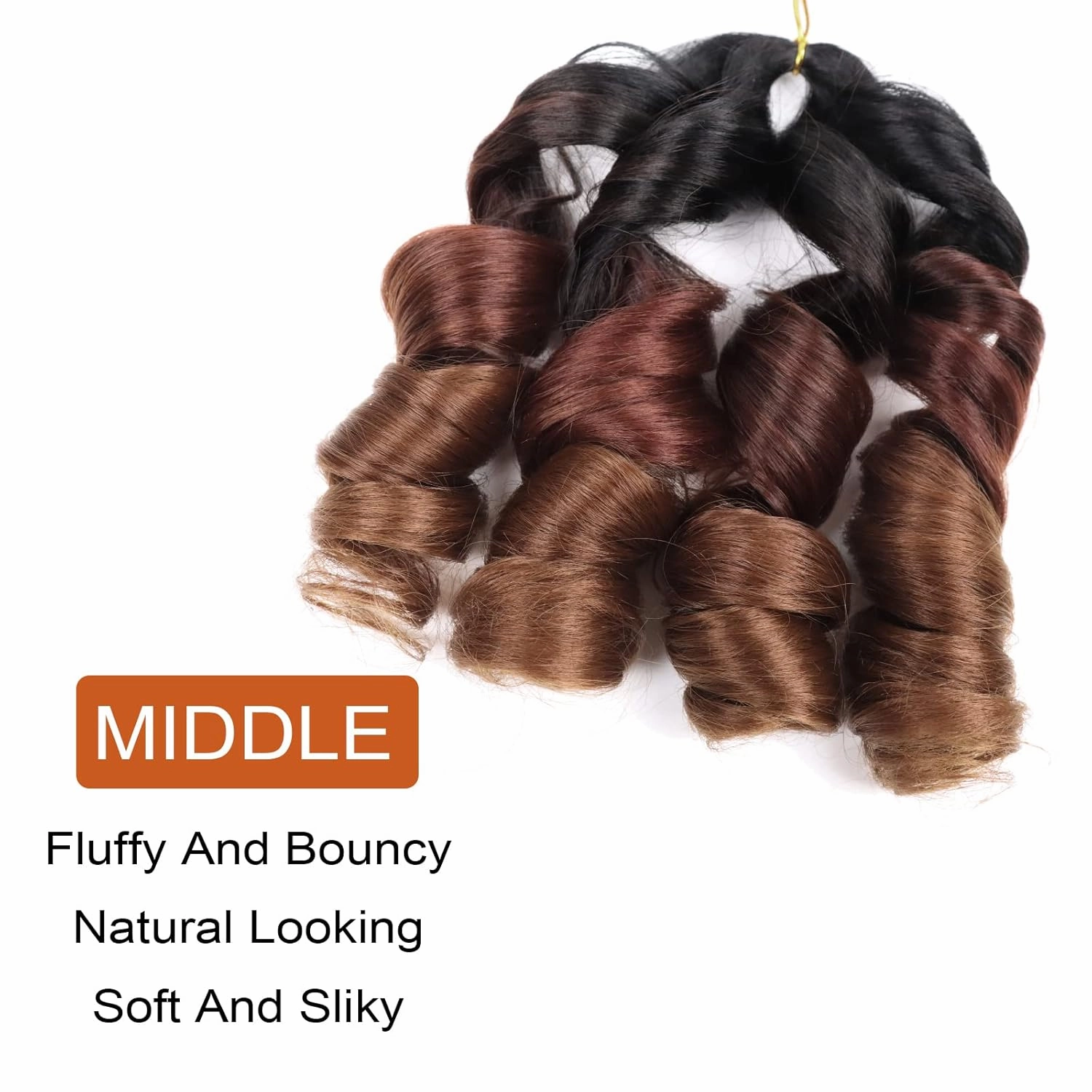 French Curly Braiding Hair Curly Braiding Hair 14 Inch 8 Packs Spanish Braiding Hair for Box Braids Pre Stretched French Curl Crochet Braids Braiding Hair Extensions(14 Inch/Pack of 8, 1B/33/30)