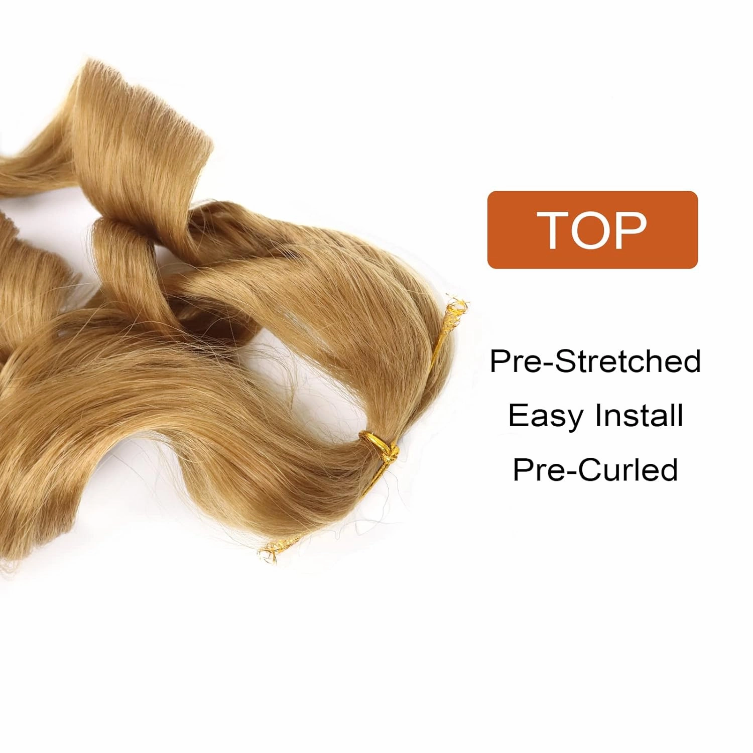 French Curly Braiding Hair Pre Stretched for Goddess Braids 14 Inch 8 Packs Spanish Braiding Hair Bouncy Braiding Hair French Curl Crochet Braids Blonde Braiding Hair Extensions(14 Inch/Pack of 8, 27)