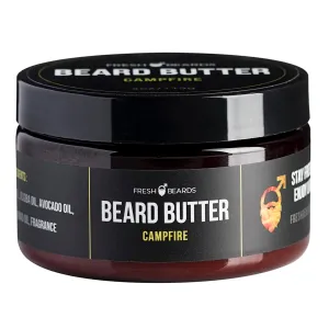 Fresh Beards Campfire Beard Butter - Wood, Sweet Smoke, and Fire Fragrance - Scented Mens Beard and Mustache Conditioner - Soothing Anti-Itch Moisturizer and Softener for Healthy Beard Growth