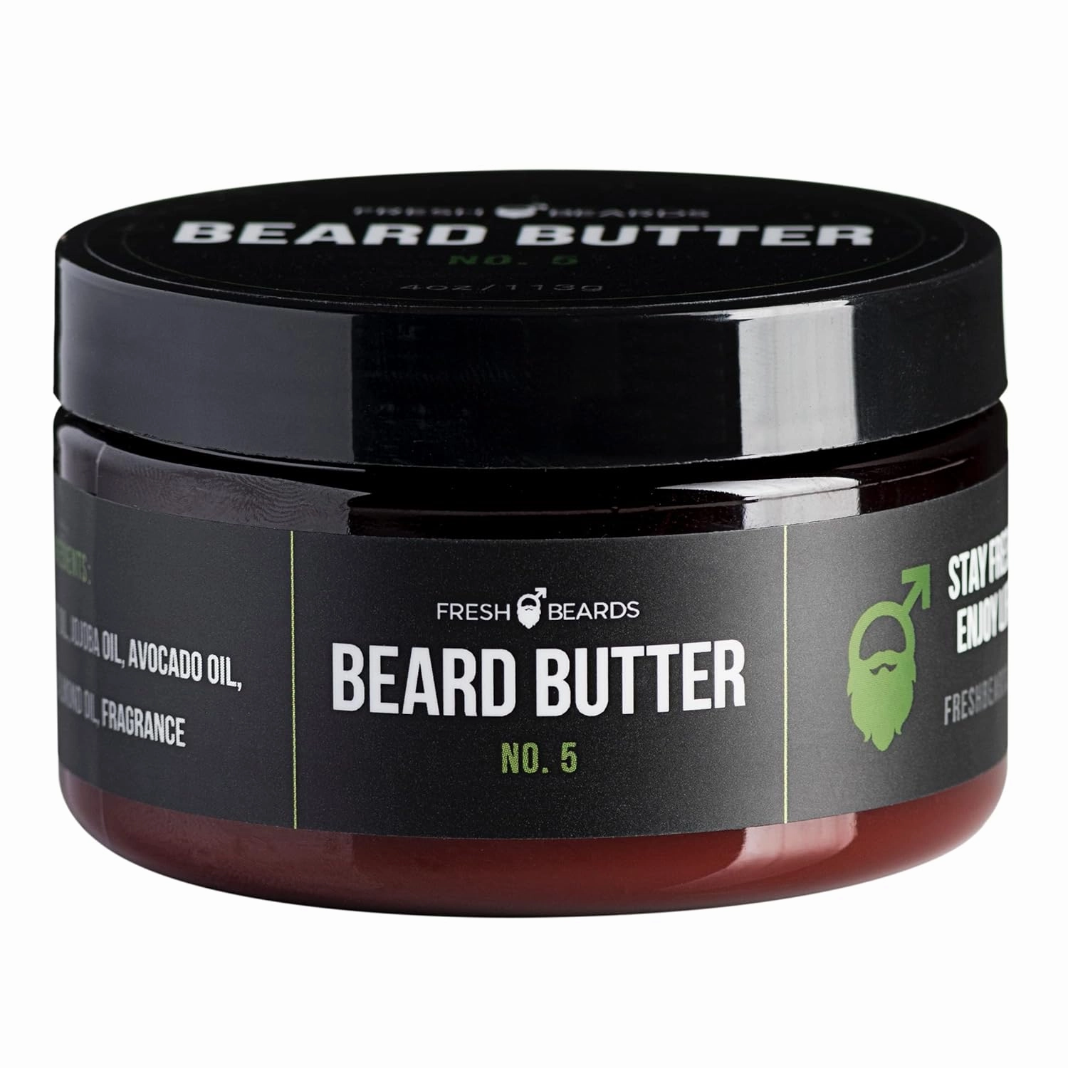 Fresh Beads No. 5 Beard Butter - Tea Tree Oil & Fresh Cut Lemon Fragrance - Men's Scented Conditioner"; "Soothing Anti-Itch Moisturizer & Softener for Healthy Beard Growth
