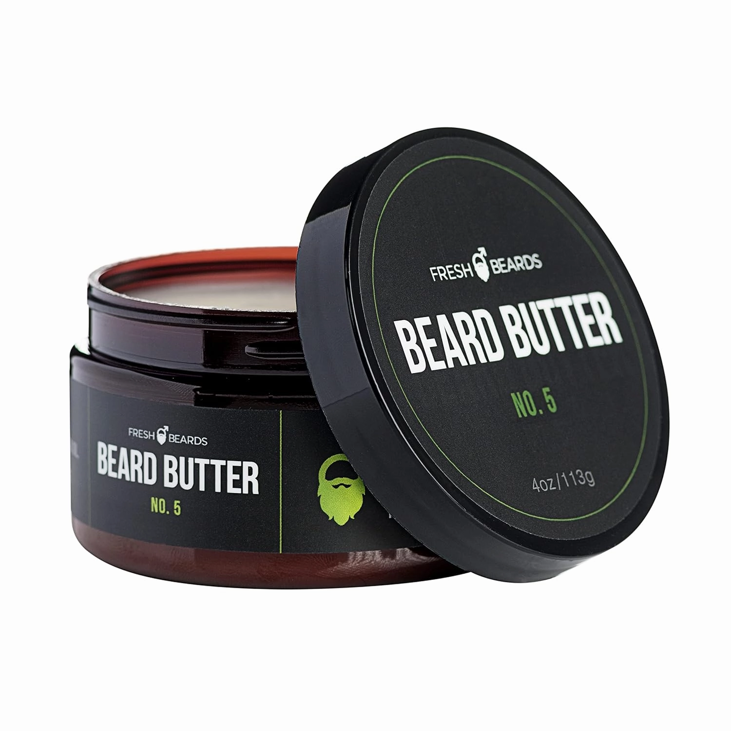 Fresh Beads No. 5 Beard Butter - Tea Tree Oil & Fresh Cut Lemon Fragrance - Men's Scented Conditioner"; "Soothing Anti-Itch Moisturizer & Softener for Healthy Beard Growth