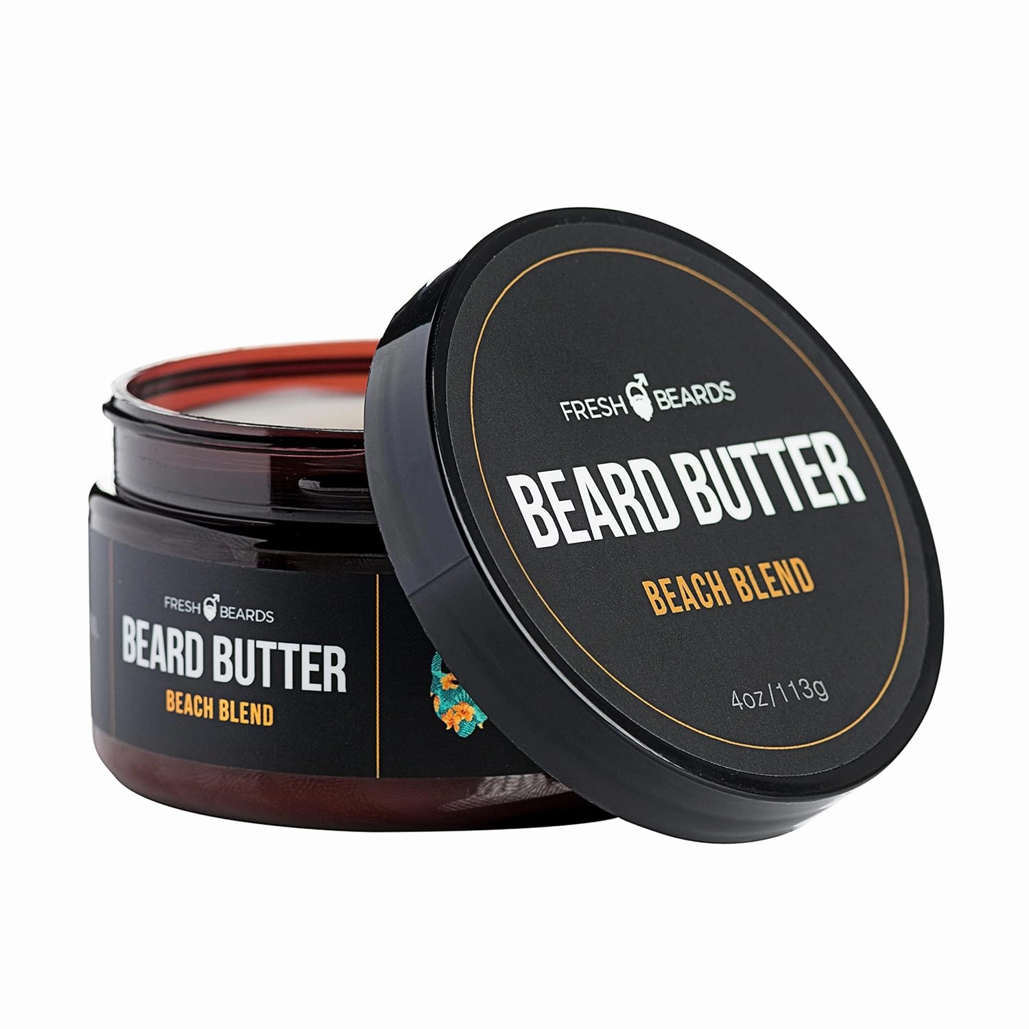Fresh Beards Beach Blend Beard Butter - Coconut, Sunshine & Lemongrass Fragrance - Scented Mens Beard and Mustache Conditioner - Soothing Anti-Itch Moisturizer and Softener for Healthy Beard Growth