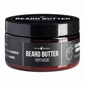 Fresh Beards City Limit Beard Butter - Teakwood & Lavender Fragrance - Scented Mens Beard and Mustache Conditioner - Soothing Anti-Itch Moisturizer & Softener for Healthy Beard Growth