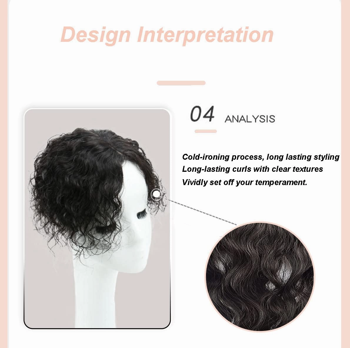 Fuffly Curly Human Hair Topper Side Part Clip in Hairpiece Women Toupee Replacement Hair Piece 13x14cm Silktop Topper Clip on Wave Hair Extensions Covering Grey Hair(12" Right Part,Black)