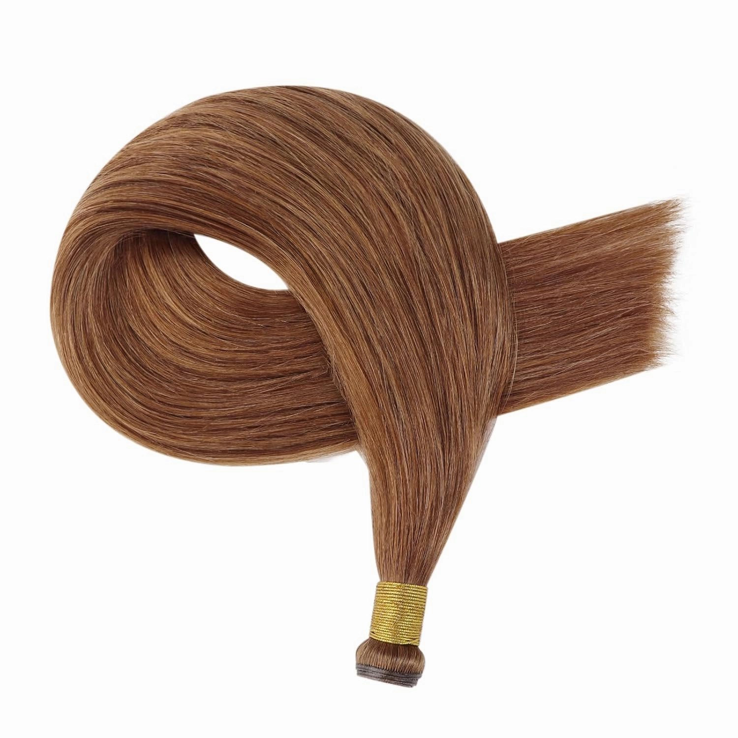 Full Shine Genius Weft Hair Extensions Color Copper Human Hair Extensions Sew In Hand Tied Weft Extensions Sew In Extensions Remy Straight Hair Weft Soft Silky Hair 24 Inch 60G