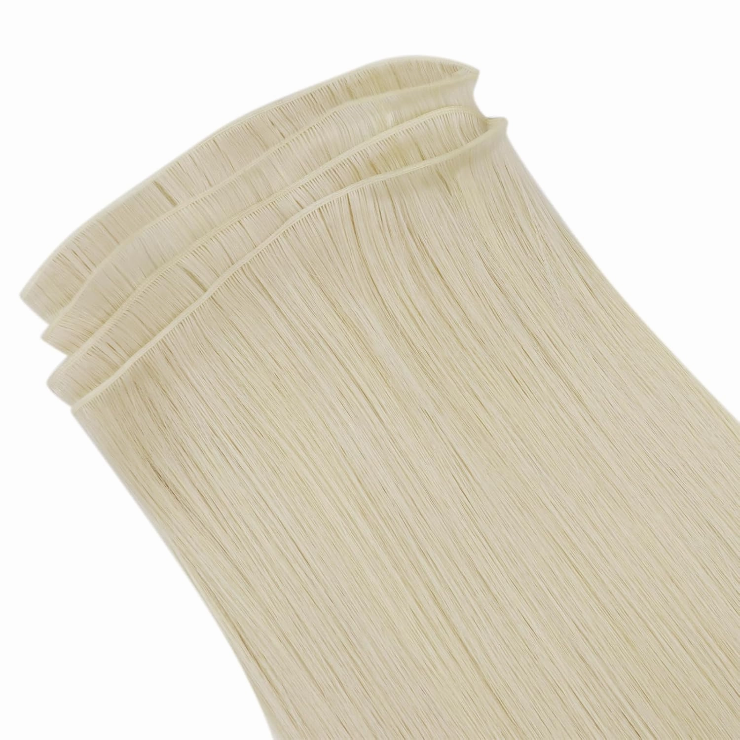 Full Shine Hand Tied Hair Extensions Human Hair Blonde Hair Weft Premium Remy Real Human Hair 60g Sew in Human Hair Extension Real Human Hair for Women #60 22 Inch
