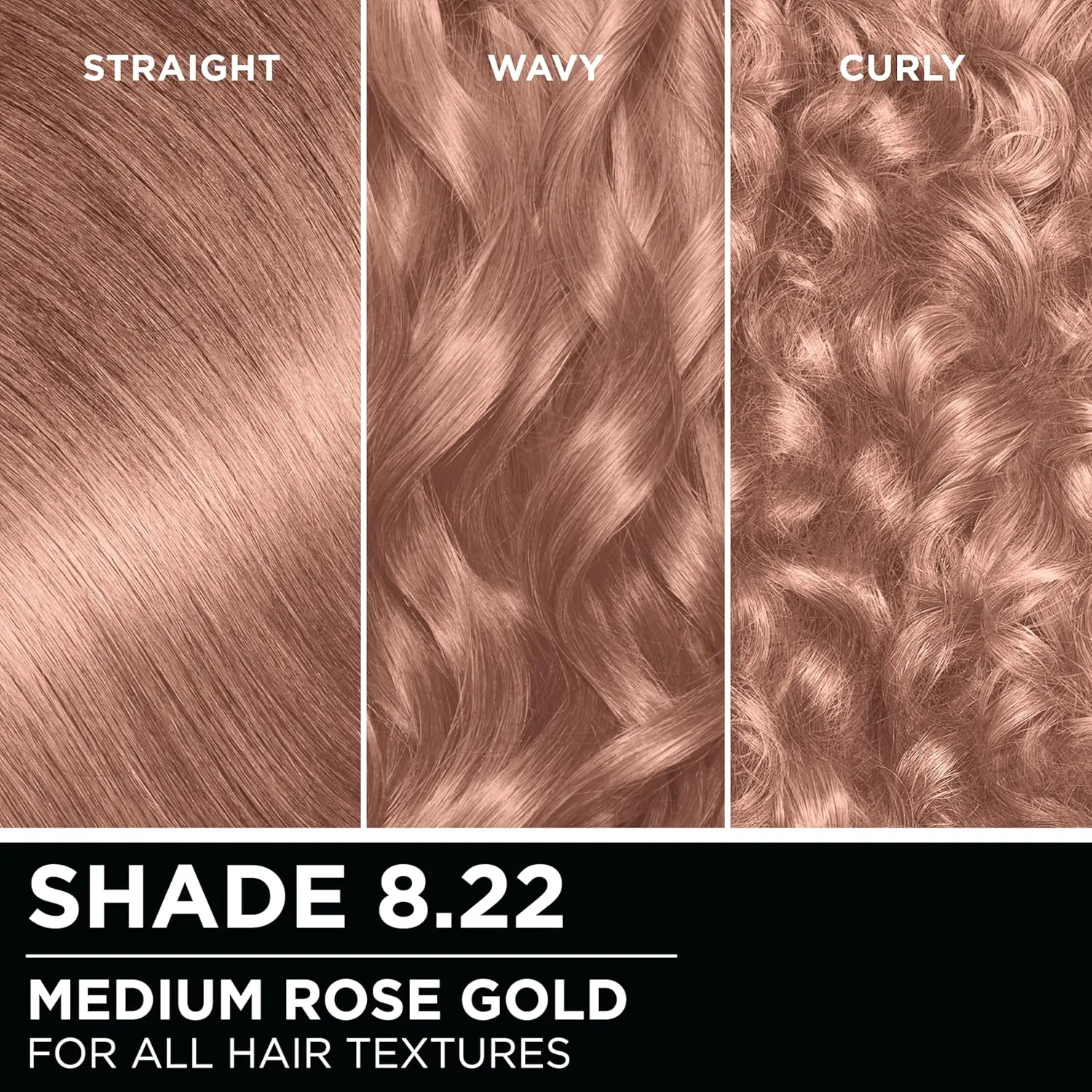Garnier Hair Color Olia Ammonia-Free Brilliant Color Oil-Rich Permanent Hair Dye, 8.22 Medium Rose Gold, 2 Count (Packaging May Vary)