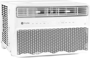 GE PROFILE PWDV10WWF 10,000 BTU Inverter Window Air Conditioner Unit Energy Efficient AC Cooling up to 450 sq ft, Ultra Quiet, Smart Home Capable, Includes Remote and Install Kit, White