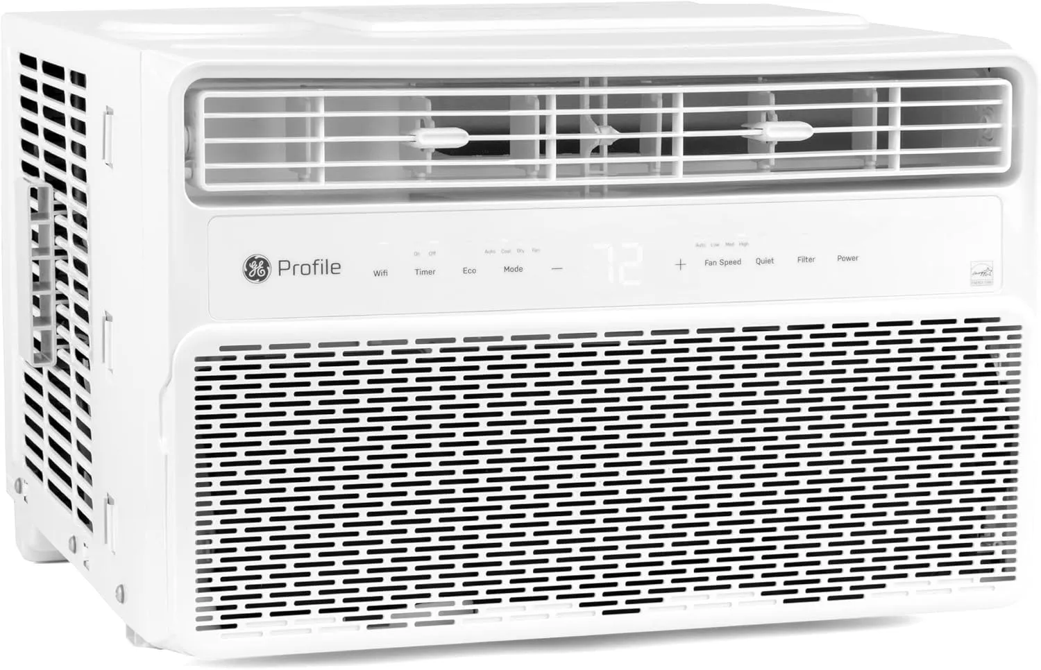 GE PROFILE PWDV10WWF 10,000 BTU Inverter Window Air Conditioner Unit Energy Efficient AC Cooling up to 450 sq ft, Ultra Quiet, Smart Home Capable, Includes Remote and Install Kit, White
