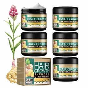 Ginger Hair Growth Ointment Hair Regrowth Treatment Cream Moisturizing Scalp Massage Hair Follicle Hair Care Serum Essence Conditioner Sample 1 oz